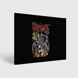 Холст прямоугольный Slipknot - злодей, цвет: 3D-принт