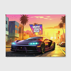 Холст прямоугольный Auto GTA 6, цвет: 3D-принт — фото 2