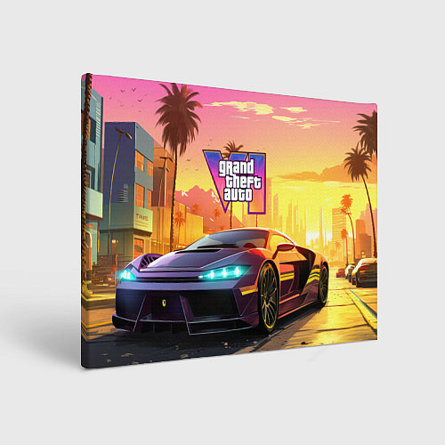 Картина прямоугольная Auto GTA 6 / 3D-принт – фото 1