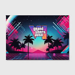 Холст прямоугольный GTA 6 summer abstract, цвет: 3D-принт — фото 2