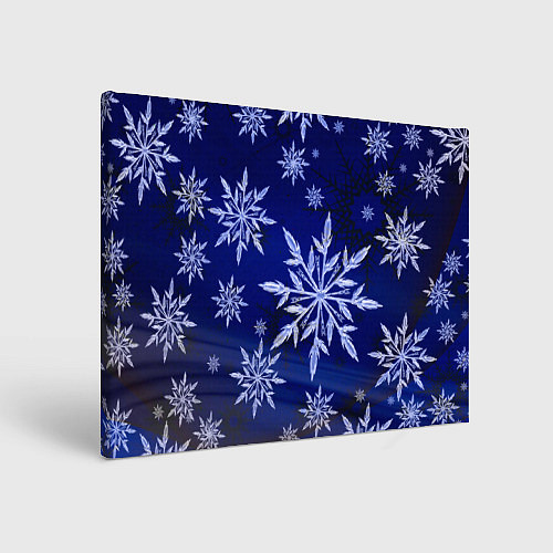 Картина прямоугольная Зима и снежинки / 3D-принт – фото 1