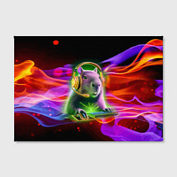 Холст прямоугольный Capybara is an avid gamer, цвет: 3D-принт — фото 2