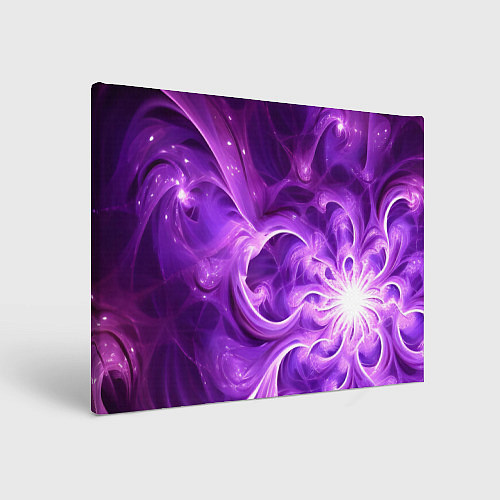 Картина прямоугольная Фиолетовая фрактальная абстракция / 3D-принт – фото 1