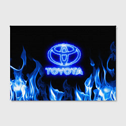 Холст прямоугольный Toyota neon fire, цвет: 3D-принт — фото 2