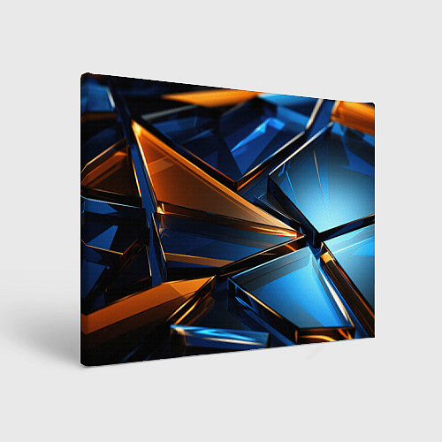 Картина прямоугольная Синии стеклянные осколки / 3D-принт – фото 1