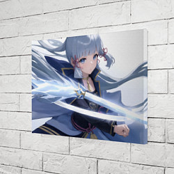Холст прямоугольный Genshin Impact Ayaka Камисато, цвет: 3D-принт — фото 2