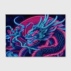 Холст прямоугольный Свирепый японский дракон - ирезуми, цвет: 3D-принт — фото 2