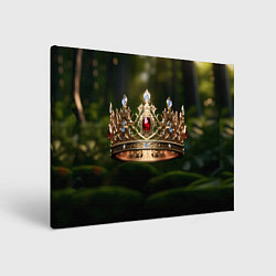 Холст прямоугольный Королевская корона узорная, цвет: 3D-принт