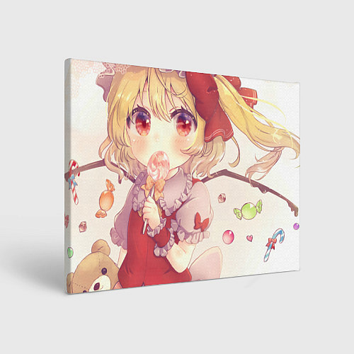 Картина прямоугольная Touhou Project Flandre candy / 3D-принт – фото 1