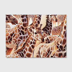 Холст прямоугольный Жирафы - африканский паттерн, цвет: 3D-принт — фото 2