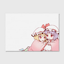 Холст прямоугольный Touhou Project Remilia Flandre chibi, цвет: 3D-принт — фото 2