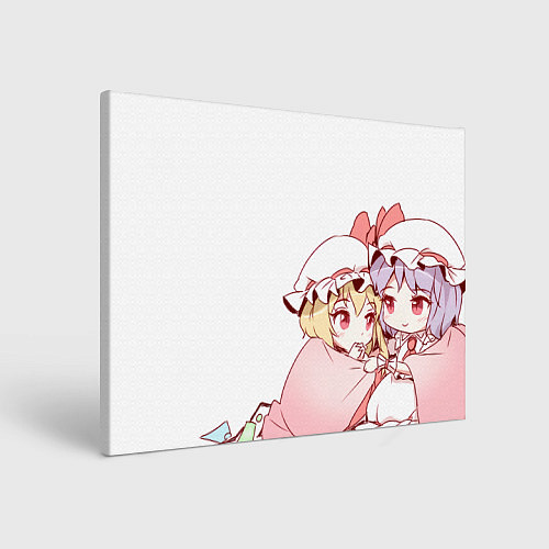 Картина прямоугольная Touhou Project Remilia Flandre chibi / 3D-принт – фото 1