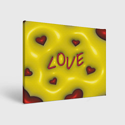 Холст прямоугольный Love эффект раздувания, цвет: 3D-принт