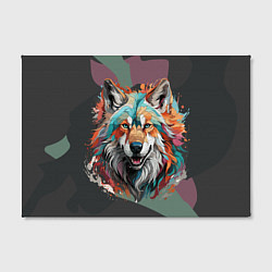 Холст прямоугольный Голова яркого волка, цвет: 3D-принт — фото 2