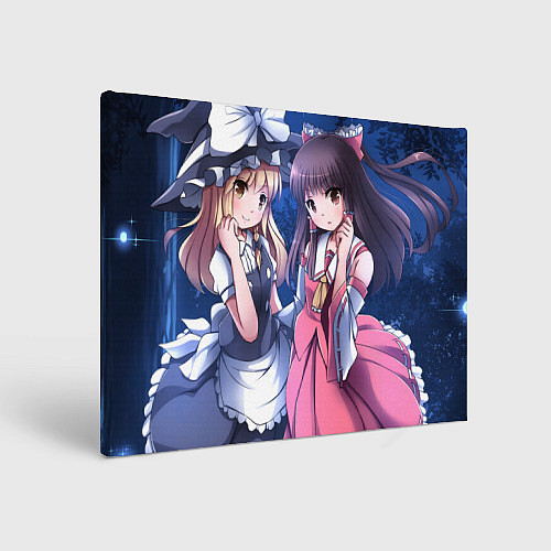 Картина прямоугольная Touhou Project Reimu and Marisa / 3D-принт – фото 1