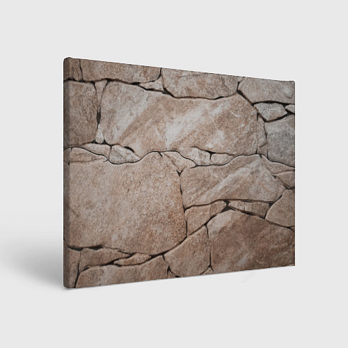 Картина прямоугольная Текстура бежевый горный камень / 3D-принт – фото 1