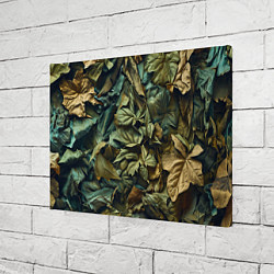 Холст прямоугольный Реалистичный камуфляж из листьев, цвет: 3D-принт — фото 2