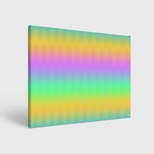 Картина прямоугольная Мягкие неоновые зигзаги / 3D-принт – фото 1