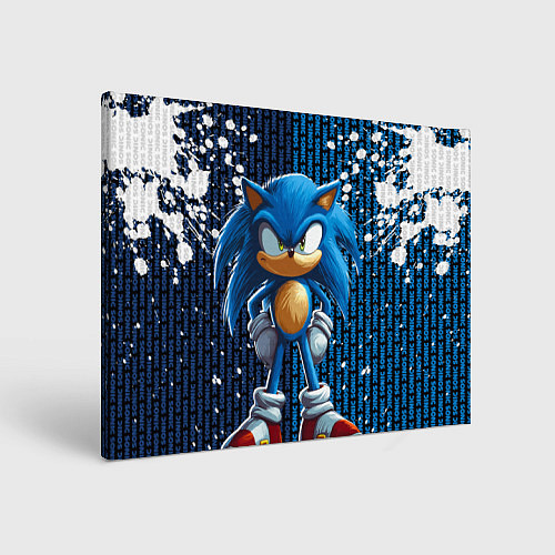 Картина прямоугольная Sonic - splash and logo / 3D-принт – фото 1