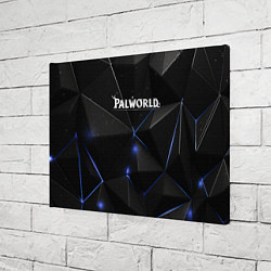Холст прямоугольный Palworld лого на черном стильном фоне, цвет: 3D-принт — фото 2