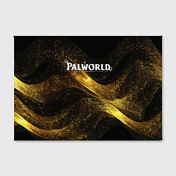 Холст прямоугольный Palworld логотип золотая пыльца, цвет: 3D-принт — фото 2