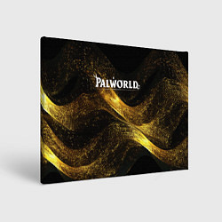 Картина прямоугольная Palworld логотип золотая пыльца