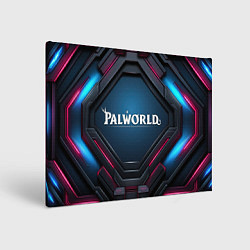 Картина прямоугольная Palworld логотип космический стиль