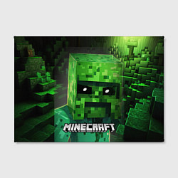 Холст прямоугольный Minecraft персонаж большой зеленый монстр, цвет: 3D-принт — фото 2