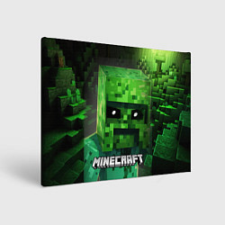Холст прямоугольный Minecraft персонаж большой зеленый монстр, цвет: 3D-принт