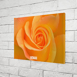 Холст прямоугольный Оранжевая роза - woman, цвет: 3D-принт — фото 2