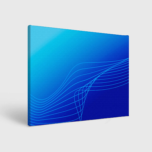 Картина прямоугольная Синий градиент полосы / 3D-принт – фото 1