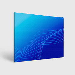 Картина прямоугольная Синий градиент полосы