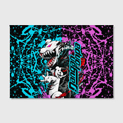 Холст прямоугольный Monokuma - fan art, цвет: 3D-принт — фото 2