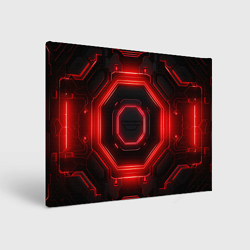 Картина прямоугольная Nvidia style black and red neon / 3D-принт – фото 1