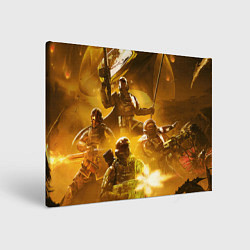 Холст прямоугольный Helldivers 2: Hell Troopers, цвет: 3D-принт
