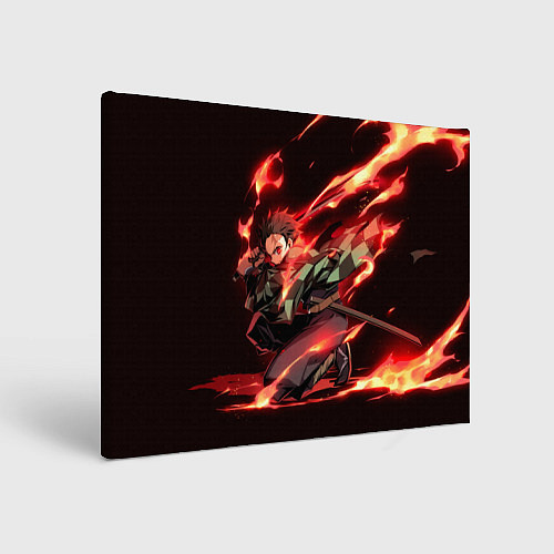Картина прямоугольная Тандзиро пламя / 3D-принт – фото 1