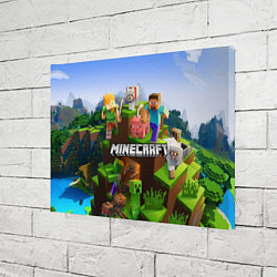 Холст прямоугольный Minecraft pixel world, цвет: 3D-принт — фото 2