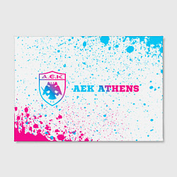 Холст прямоугольный AEK Athens neon gradient style по-горизонтали, цвет: 3D-принт — фото 2