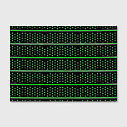 Холст прямоугольный Зелёные круги и полосы, цвет: 3D-принт — фото 2