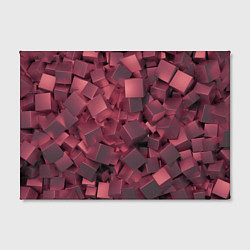 Холст прямоугольный Кубики металлические красные, цвет: 3D-принт — фото 2