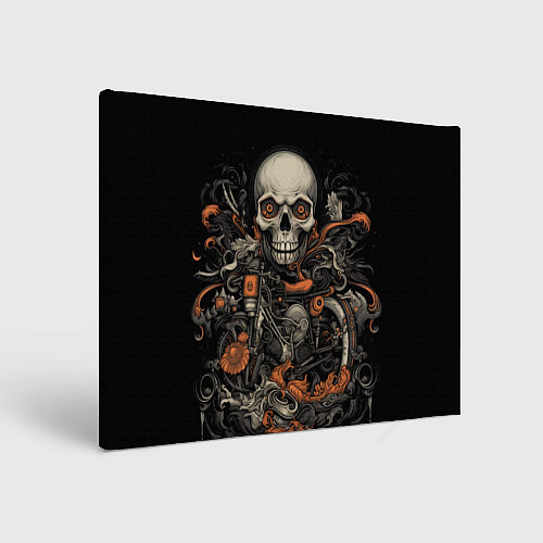 Картина прямоугольная Череп байкера: мото-дух / 3D-принт – фото 1