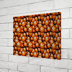 Холст прямоугольный Баскетбольные мячики, цвет: 3D-принт — фото 2