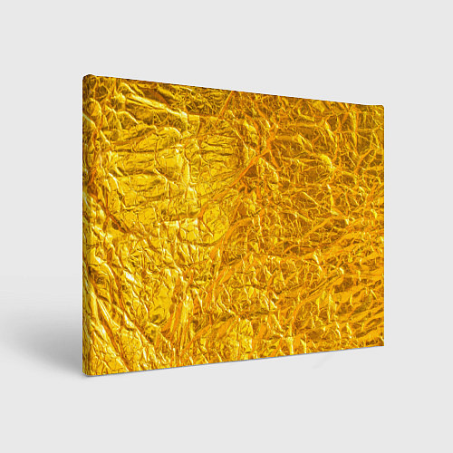 Картина прямоугольная Текстура золотой мятой поверхности / 3D-принт – фото 1