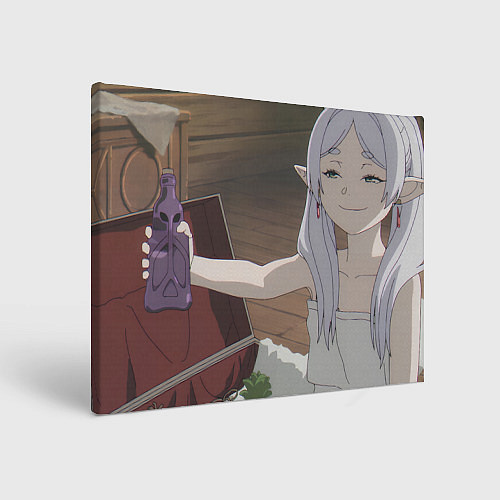 Картина прямоугольная Sousou no Frieren Фрирен ехидная улыбка / 3D-принт – фото 1