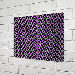 Холст прямоугольный Розовые киберпанк ячейки на чёрном фоне, цвет: 3D-принт — фото 2