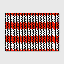 Холст прямоугольный Вертикальные красно-белые полосы, цвет: 3D-принт — фото 2