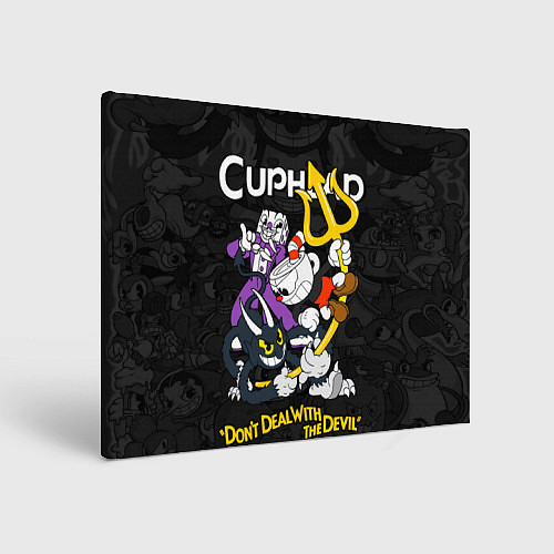 Картина прямоугольная Cuphead devil trident / 3D-принт – фото 1