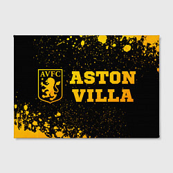 Холст прямоугольный Aston Villa - gold gradient по-горизонтали, цвет: 3D-принт — фото 2