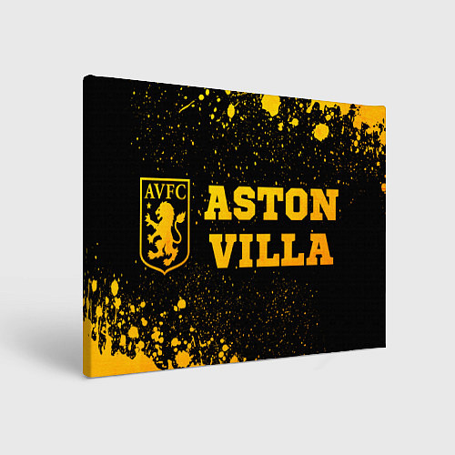 Картина прямоугольная Aston Villa - gold gradient по-горизонтали / 3D-принт – фото 1