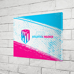 Холст прямоугольный Atletico Madrid neon gradient style по-горизонтали, цвет: 3D-принт — фото 2